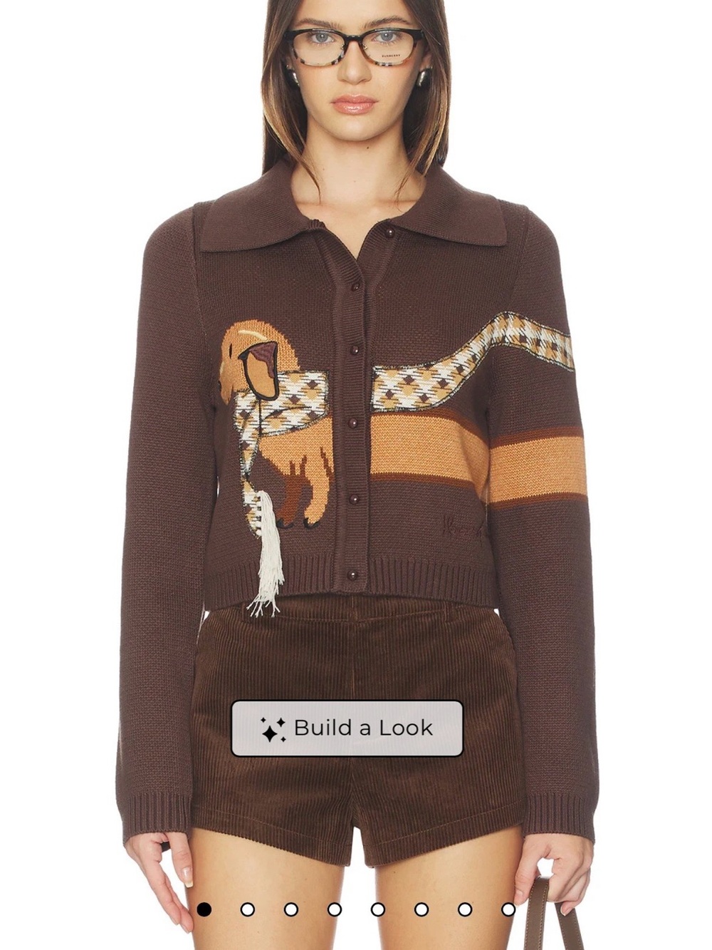 House of Sunny Classic HOS Picture Knit Cardigan- Walk In The Park Tripper